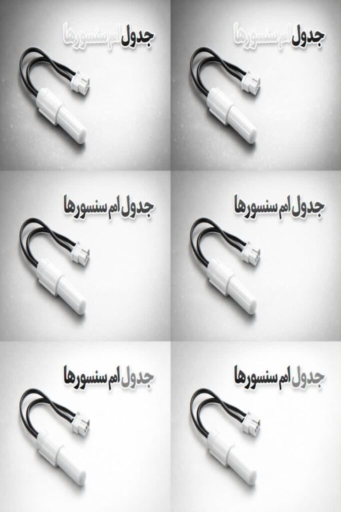 جدول مقادیر مقاومت سنسورهای یخچال فریزر برای برندهای مختلف