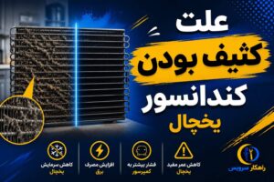 تمیز کردن کندانسور یخچال فریزر